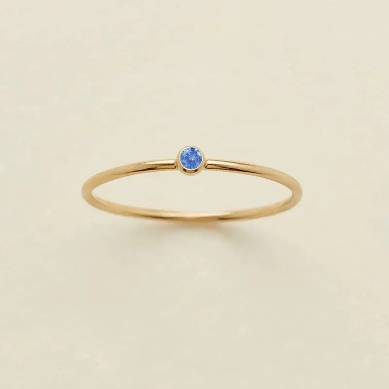BowLift | Dainty Birthstone Ring