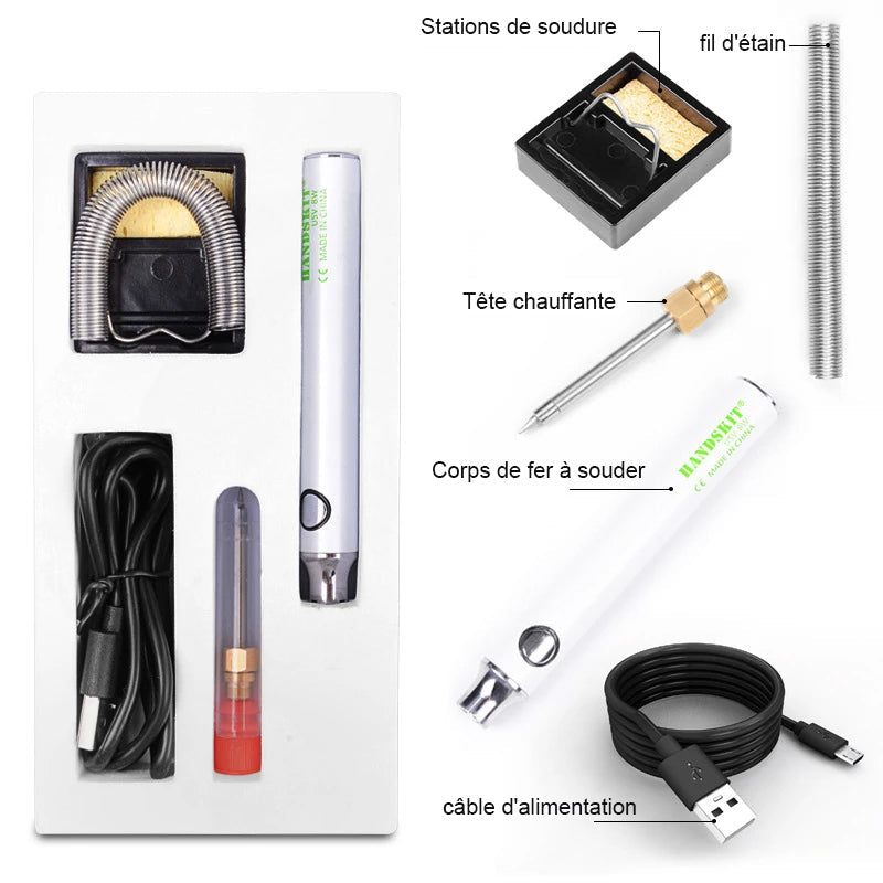 Portable Electric Soldering Iron Set Usb | Bowlift