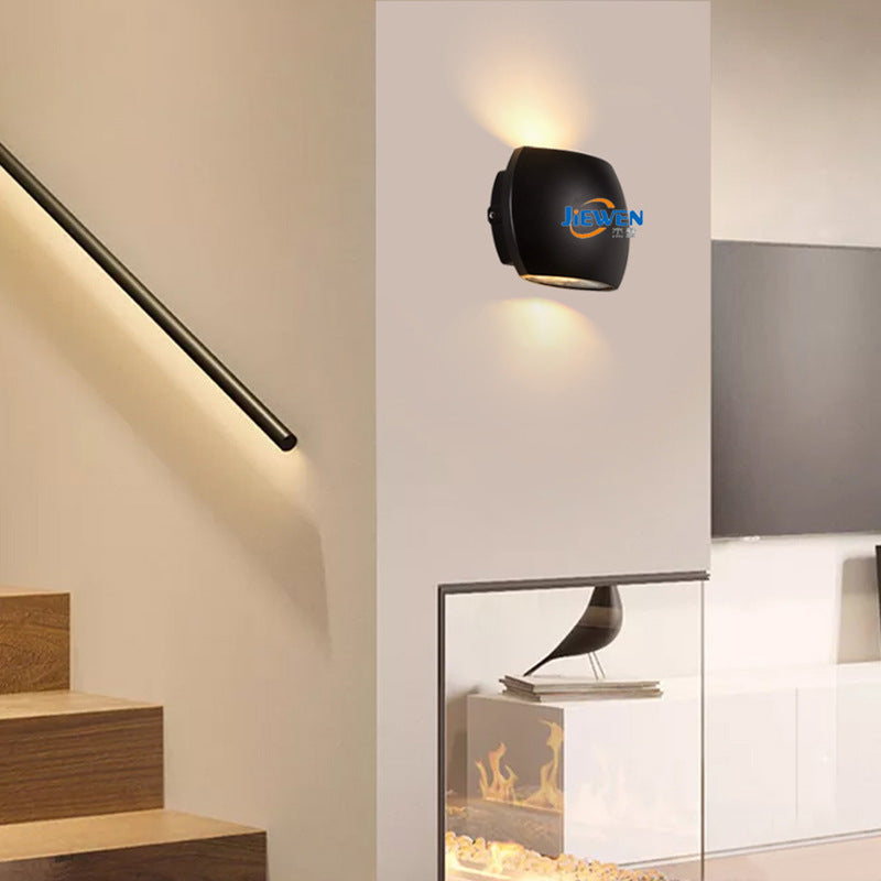 Contemporary Industrial Semicircle Aluminum LED Outdoor Wall Sconce Lamp For Garden | Bowlift