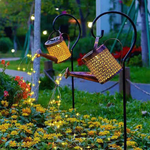 Contemporary Creative Solar Kettle Iron LED Outdoor Light For Garden | Bowlift