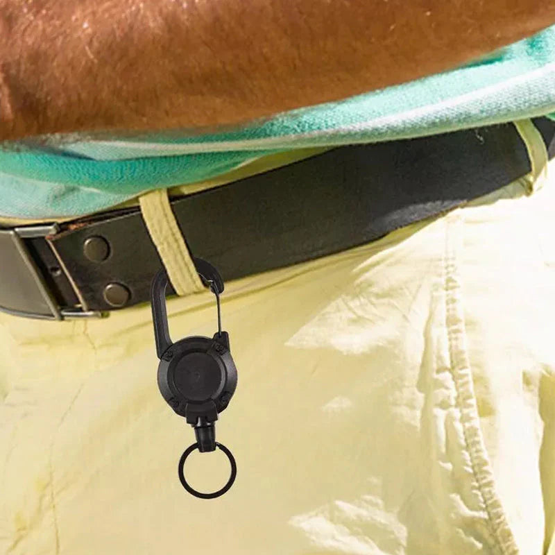 BowLift | Outdoor automatic retractable wire Luya tactical keyring with theft protection