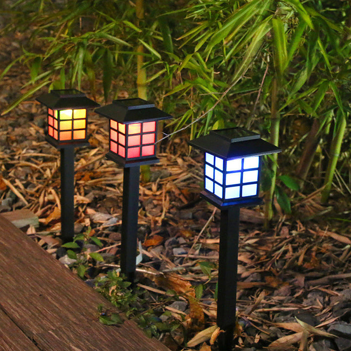 Traditional Rustic Waterproof Solar House ABS LED Outdoor Landscape Light For Garden | Bowlift