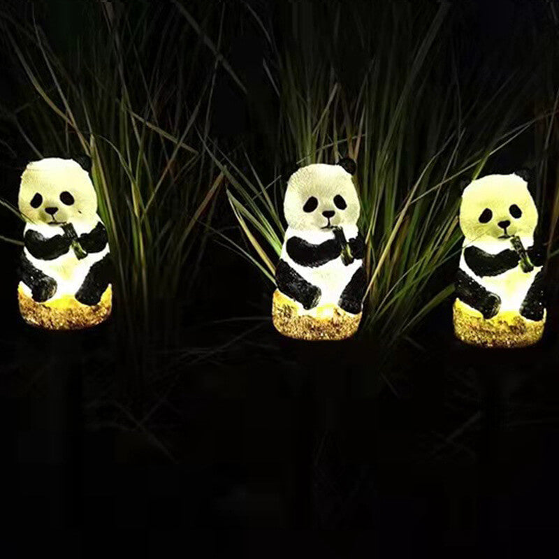 BowLift | Solar resin panda outdoor waterproof patio decoration ground light