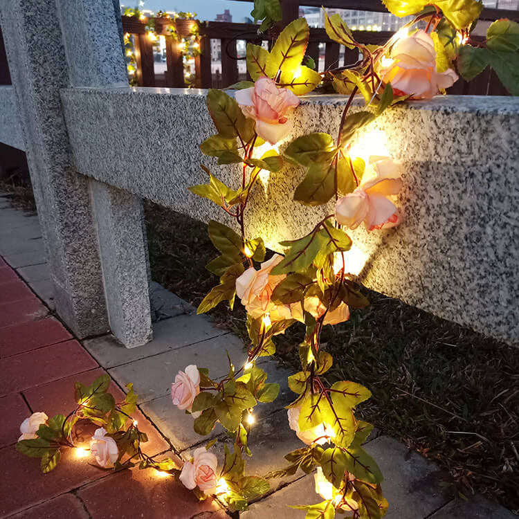BowLift | Solar Outdoor Waterproof Shockproof Rose Outdoor LED String Lights