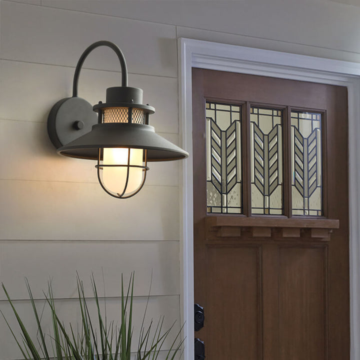 Outdoor Waterproof Iron Body 1-Light Outdoor Wall Sconce Lamp | Bowlift