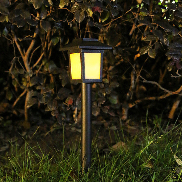 Modern Minimalist Waterproof Solar Square ABS PVC LED Outdoor Landscape Light For Garden | Bowlift