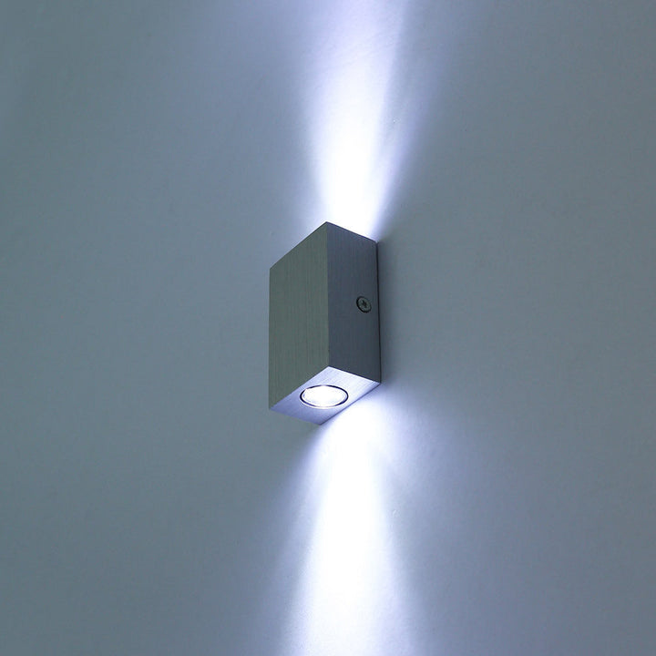 Modern Simplicity Waterproof Aluminum Cubic LED Wall Sconce Lamp For Outdoor Patio | Bowlift