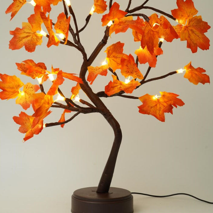 BowLift | Contemporary Creative Christmas Plastic Maple Leaf Tree Lights LED Decorative Table Lamp For Bedroom