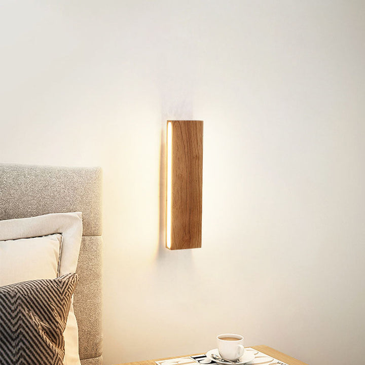 BowLift | OakBeam | Minimalist Solid Wood LED Wall Light