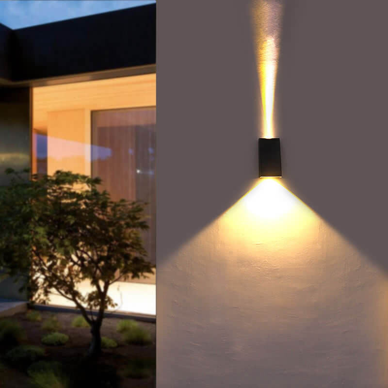 Solar Simple Trapezoid Outdoor Waterproof LED Wall Sconce Lamp | Bowlift
