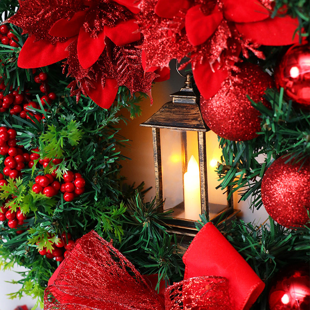 BowLift | Christmas Wreath with LED Lights and Bow