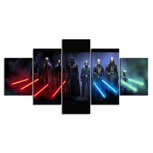5 Piece Masters Of The Light & Dark - Canvas Wall Art Painting | Bowlift