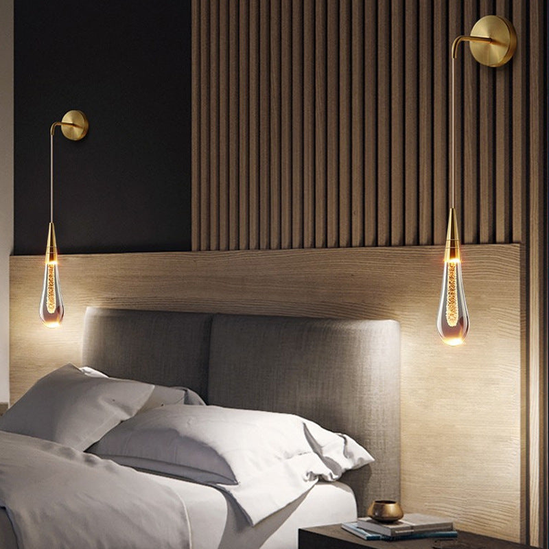 BowLift | LumeTear Luxe LED Wall Lamp Dimmable Drop Design for Bedroom and Living Room