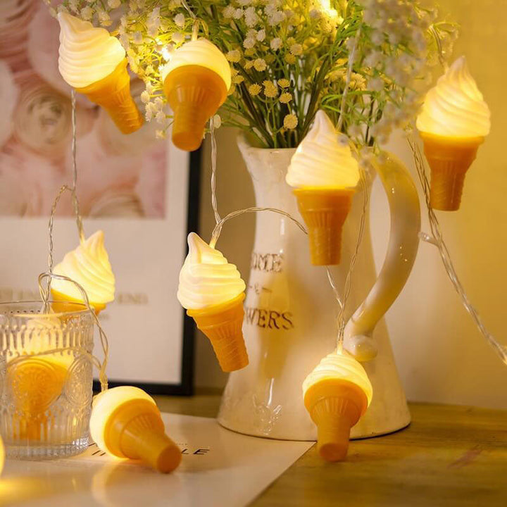 BowLift | Modern Creative Ice Cream Children LED USB Battery Decoration String Lights