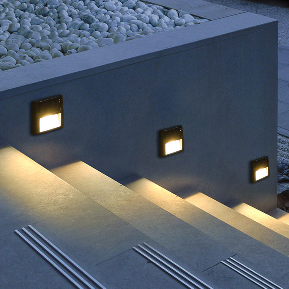 Outdoor Solar Round Square LED Waterproof Patio Step Light | Bowlift