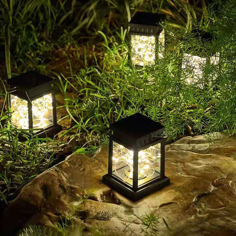 Modern Minimalist Solar Rectangular Iron Glass LED Outdoor Light For Garden | Bowlift