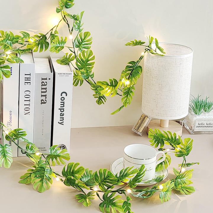 BowLift | Green Turtle Leaf Copper Wire Simulation Turtle Leaf Rattan Decorative LED String Lights