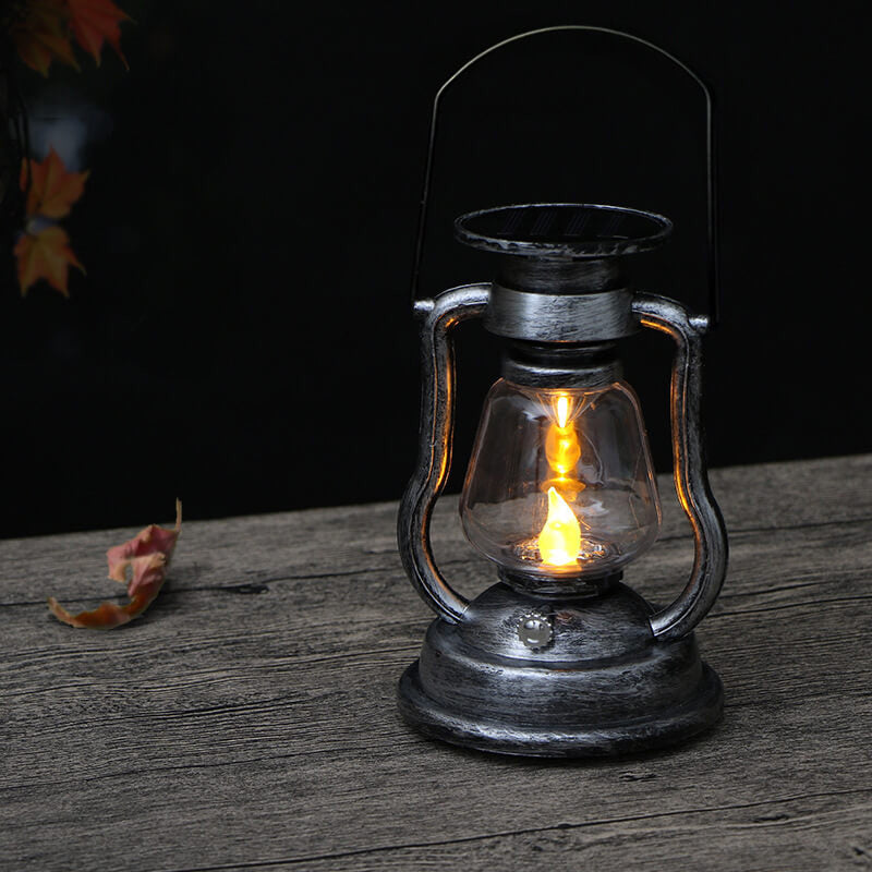 Solar Retro Kerosene Lamp Horse Lamp LED Outdoor Garden Patio Decoration Portable Flame Candle Light | Bowlift