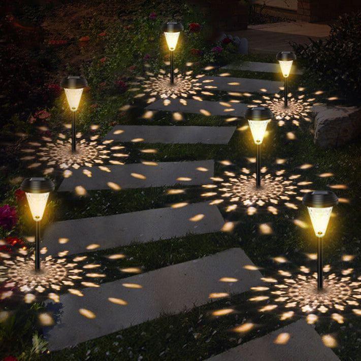 Modern Solar Glass Cone LED Outdoor Garden Ground Insert Landscape Light | Bowlift