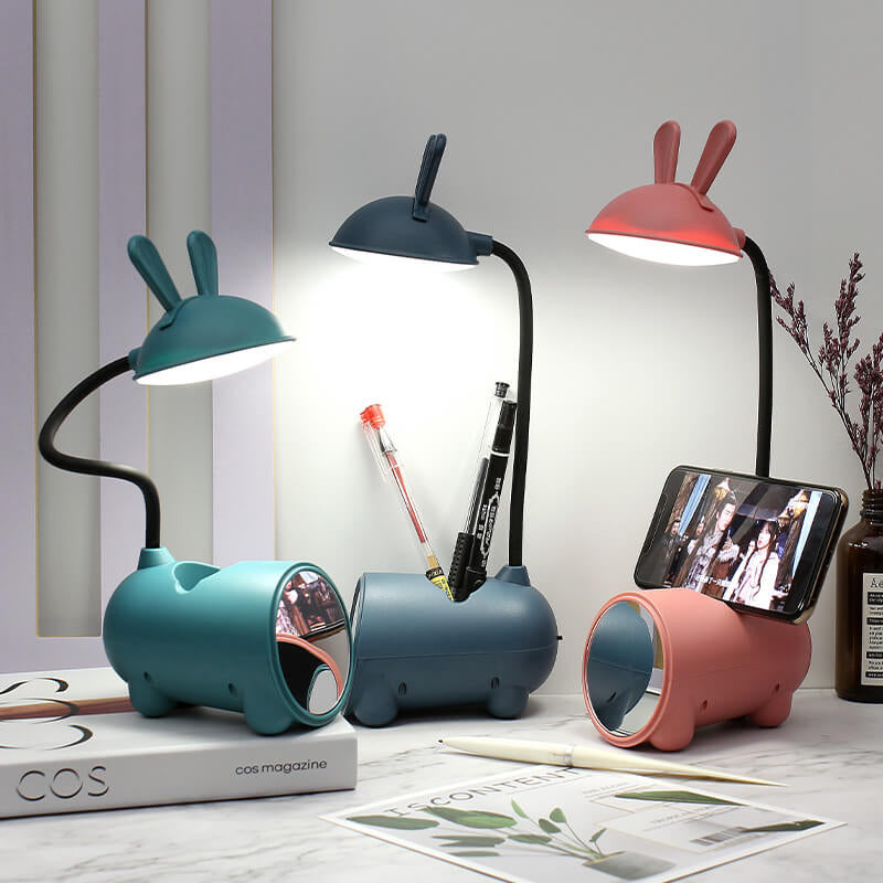 BowLift | LumoBun Table Lamp – Cute LED Desk Lamp with Pen Holder and USB Connection