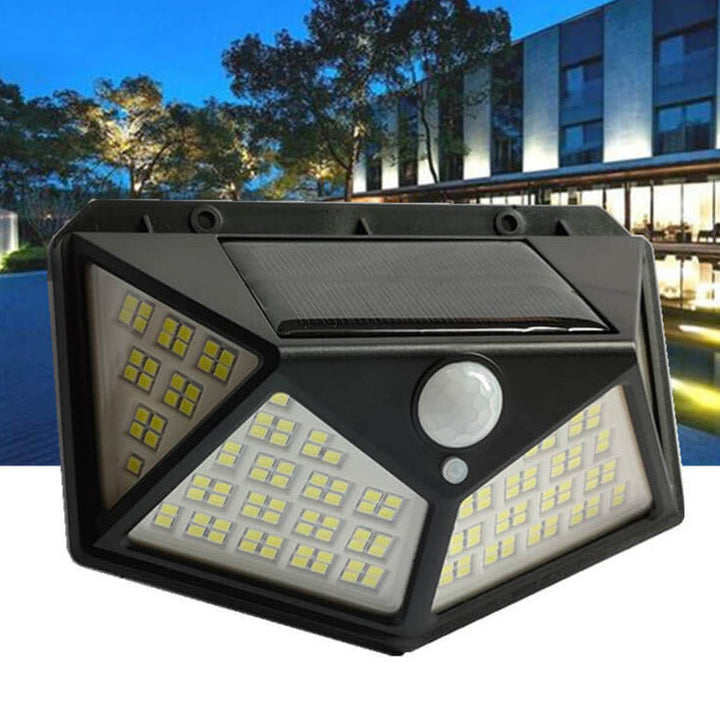 Solar Outdoor 162 LED Outdoor Waterproof Body Sensor Garden Lighting Wall Sconce Lamp | Bowlift