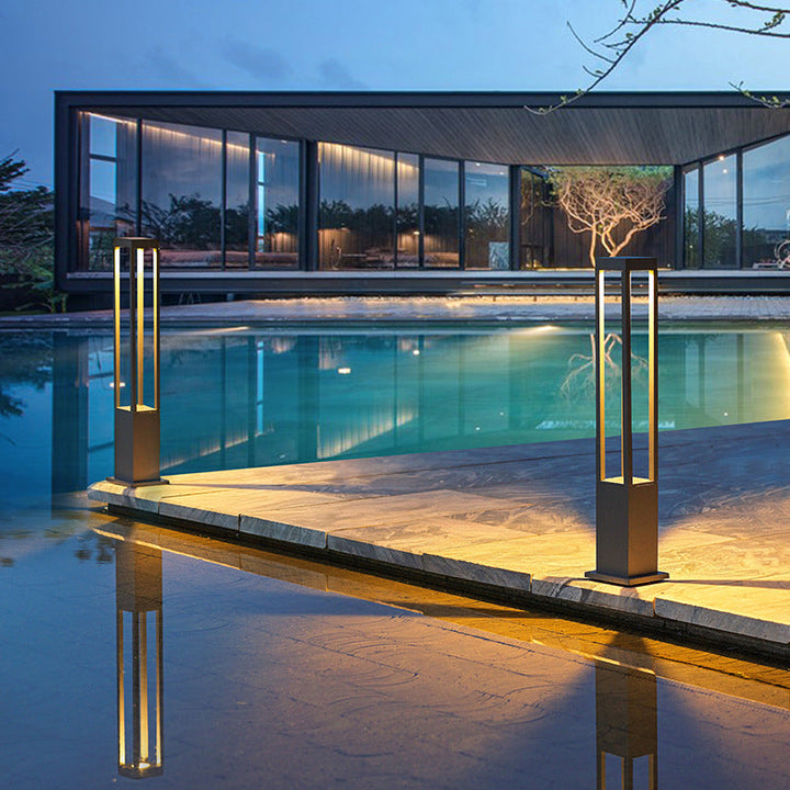 Modern Minimalist Waterproof Cylinder Square Aluminum LED Landscape Light For Garden | Bowlift