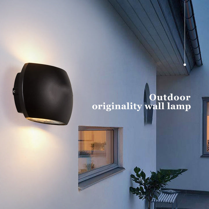 Contemporary Industrial Semicircle Aluminum LED Outdoor Wall Sconce Lamp For Garden | Bowlift