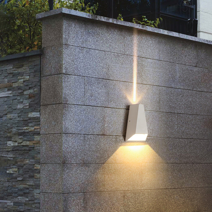 Outdoor Modern Column Geometry LED Waterproof Wall Sconce Lamp | Bowlift