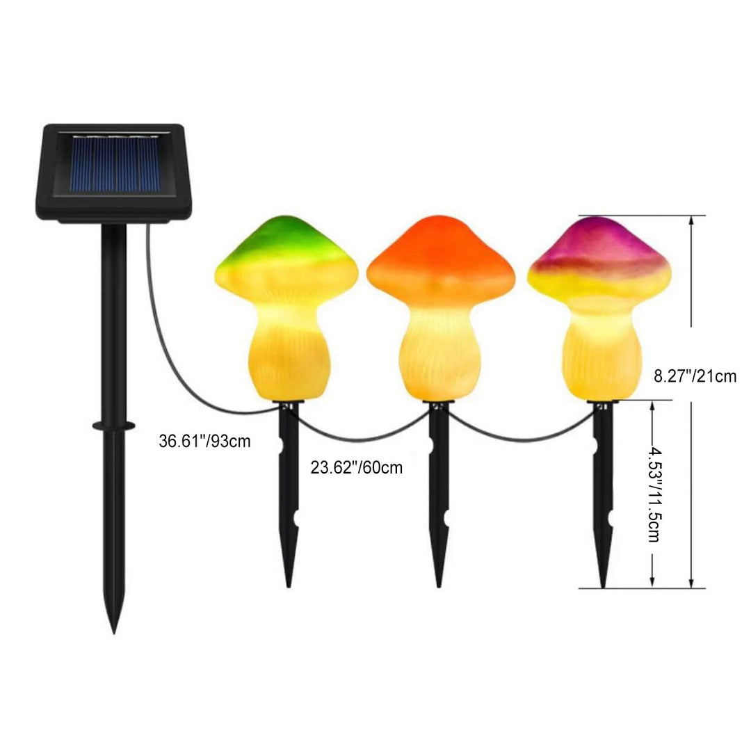 Solar Outdoor Resin Mushroom LED Garden Ground Insert Decorative Landscape Light | Bowlift
