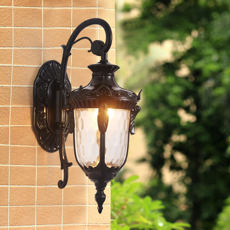 European Deluxe Lantern Outdoor Waterproof 1-Light Wall Sconce Lamp | Bowlift