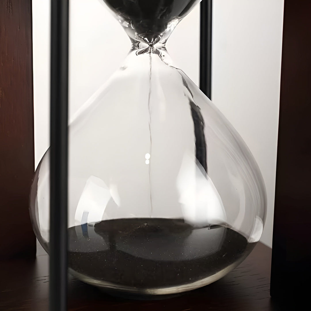 Hourglass with Solid Wood Frame – High Quality and Decorative | 30 Minutes for Office, Desk, and Home | Bowlift