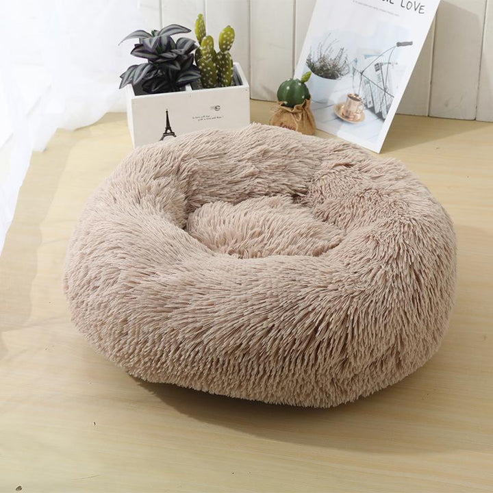 Soft and calming donut cat pillow (black, beige, gray or pink) | Bowlift