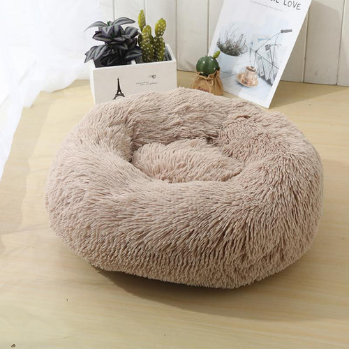 Soft and calming donut cat pillow (black, beige, gray or pink) | Bowlift