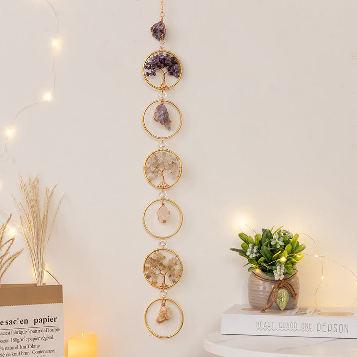 BowLift | Crystal Tree of Life 6 Rings Wall Decor Ornament