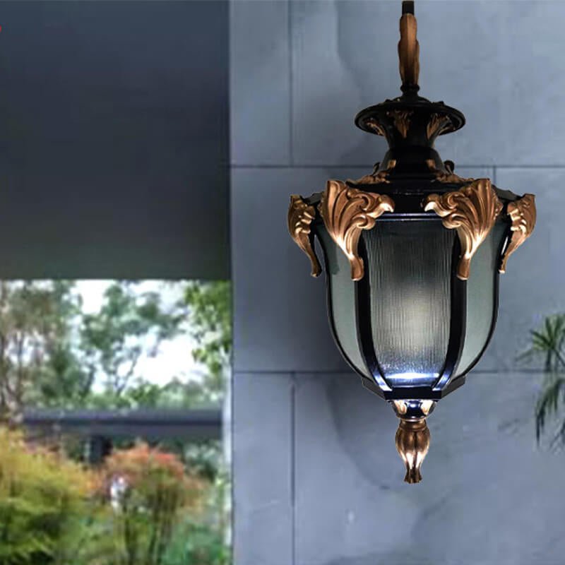 European Retro Lantern Glass Outdoor Waterproof 1-Light Wall Sconce Lamp | Bowlift