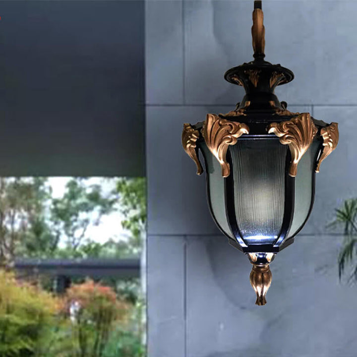 European Retro Lantern Glass Outdoor Waterproof 1-Light Wall Sconce Lamp | Bowlift