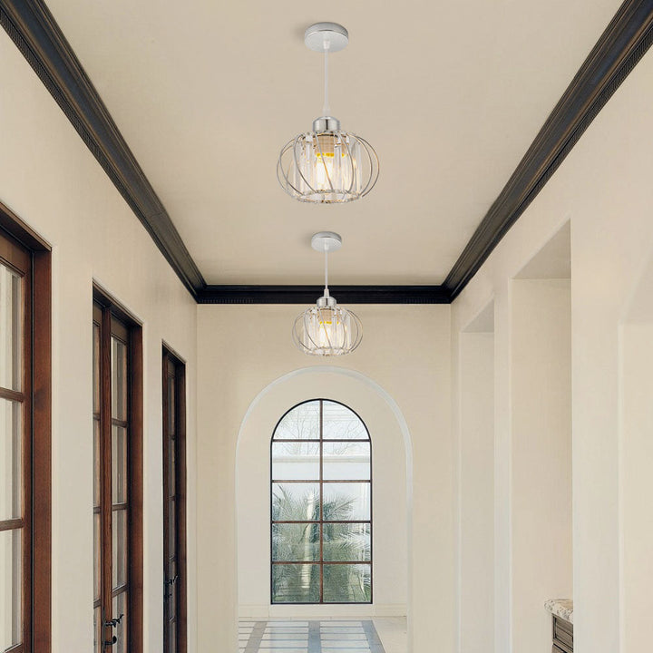 BowLift | Pendant Light Black Glass Globe Ceiling Fixture