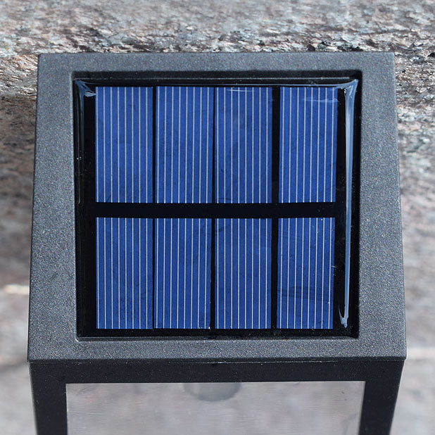 Modern Square Plastic Solar LED Outdoor Waterproof Garden Landscape Wall Sconce Lamp | Bowlift