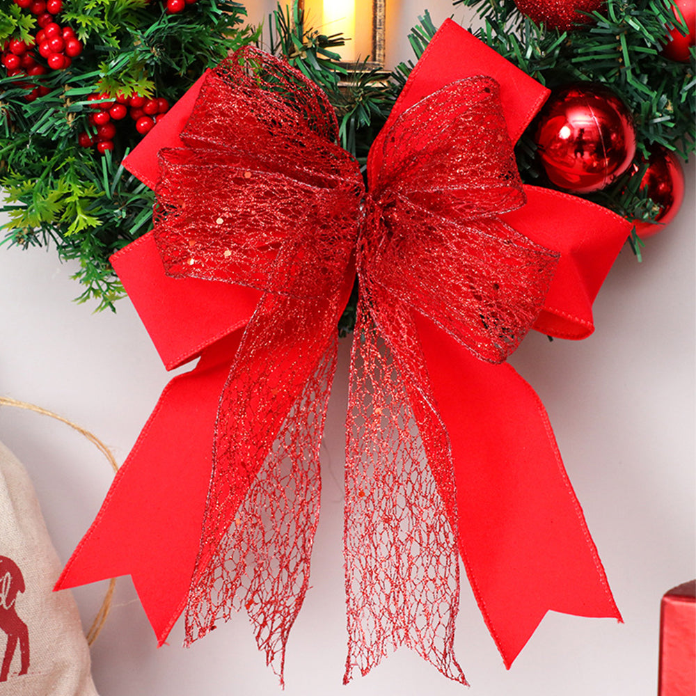 BowLift | Christmas Wreath with LED Lights and Bow