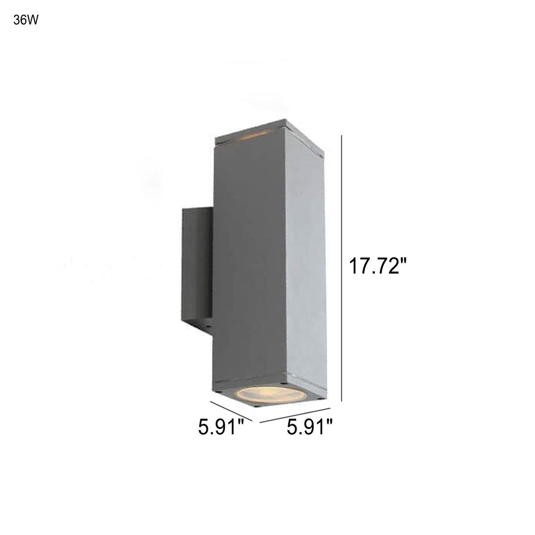 Modern Minimalist Square Column LED Luminous Outdoor Waterproof Wall Sconce Lamp | Bowlift