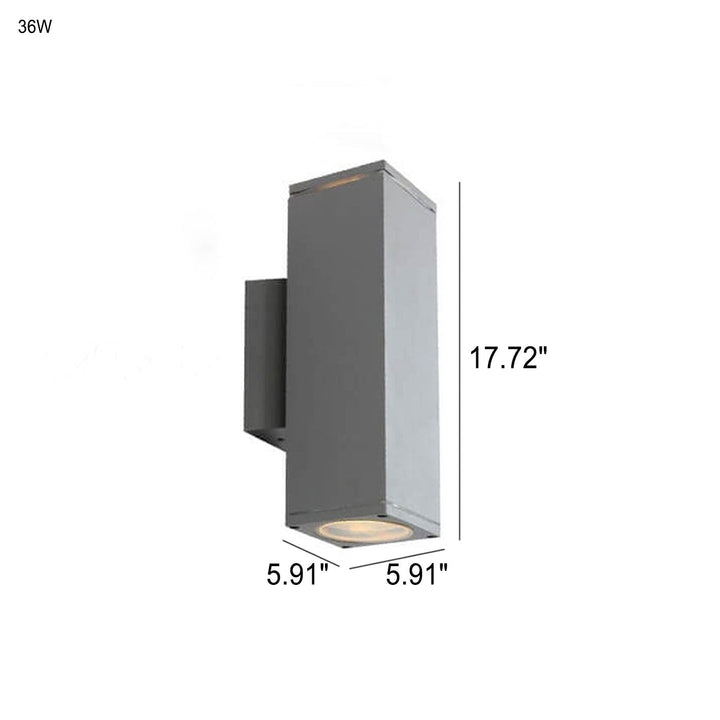Modern Minimalist Square Column LED Luminous Outdoor Waterproof Wall Sconce Lamp | Bowlift