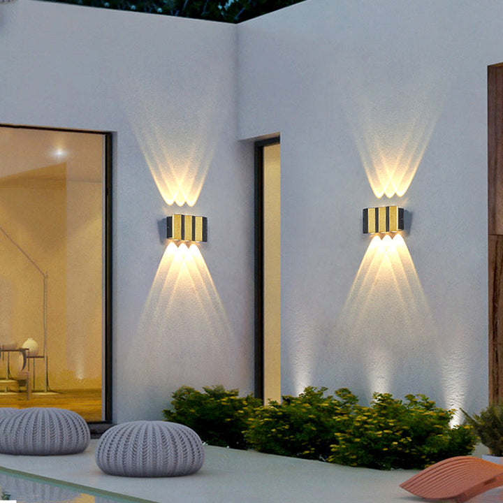 BowLift | Modern Light Luxury Golden Aluminium Outdoor Waterproof Terrace LED Wall Light Lamp