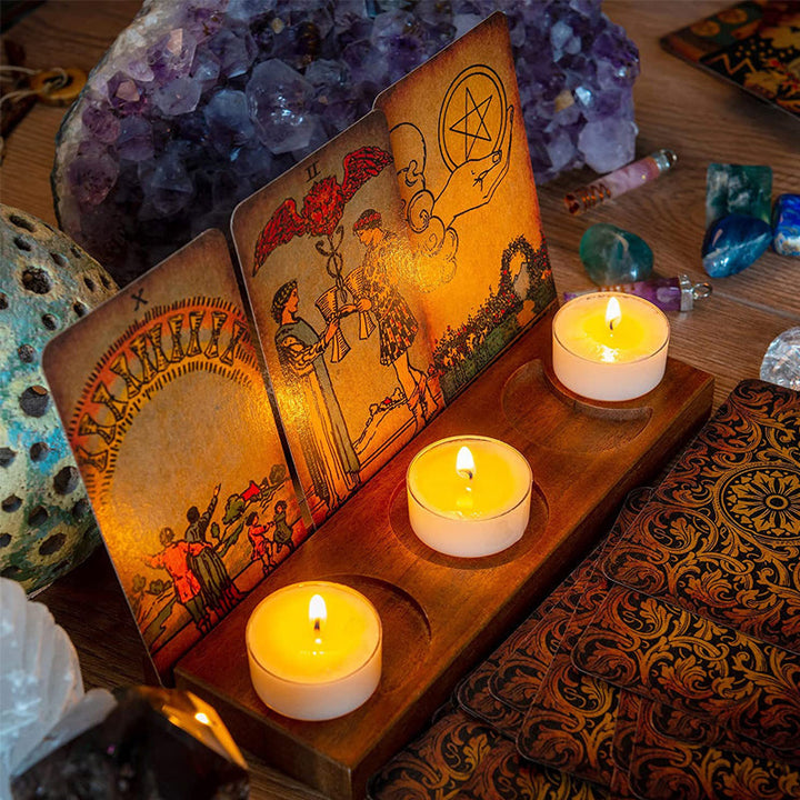 Tarot Wooden Candlestick Ornament | Bowlift