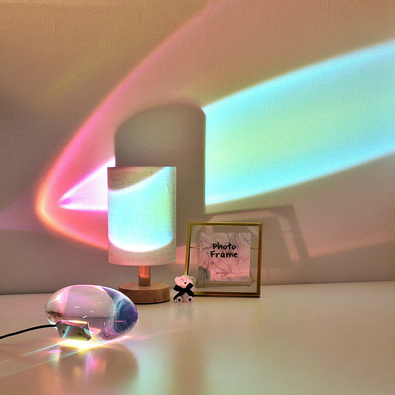 BowLift | Creative Crystal Projection Angel Eyes LED Table Lamp