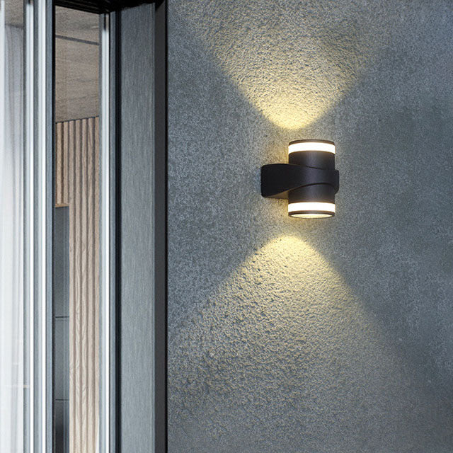 Modern Cylindrical Die-Cast Aluminum LED Waterproof Outdoor Garden Wall Light | Bowlift