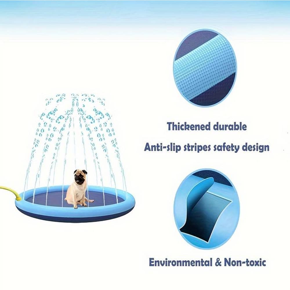 BowLift | PawSplash Dog Bath – Inflatable Water Mat with Sprayers for Pets