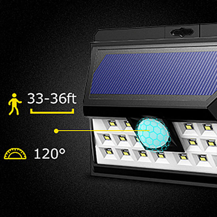 Outdoor Solar Trapezoid Body Sensor Waterproof LED Patio Wall Sconce Lamp | Bowlift
