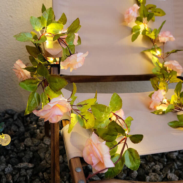 BowLift | Solar Outdoor Waterproof Shockproof Rose Outdoor LED String Lights