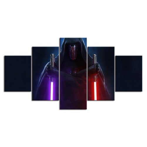 5 Piece Master Of The Dark Sabers - Canvas Wall Art Painting | Bowlift