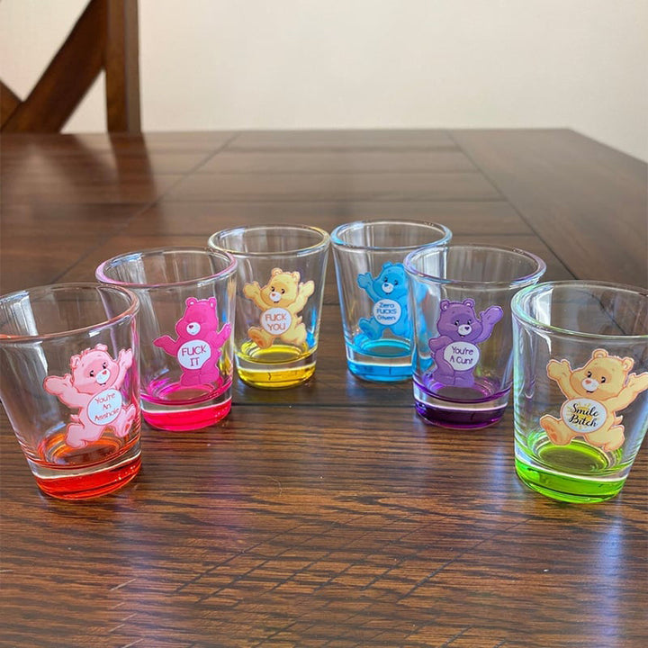 Swear Bears Shot Glasses Set, 6 Pieces | Bowlift